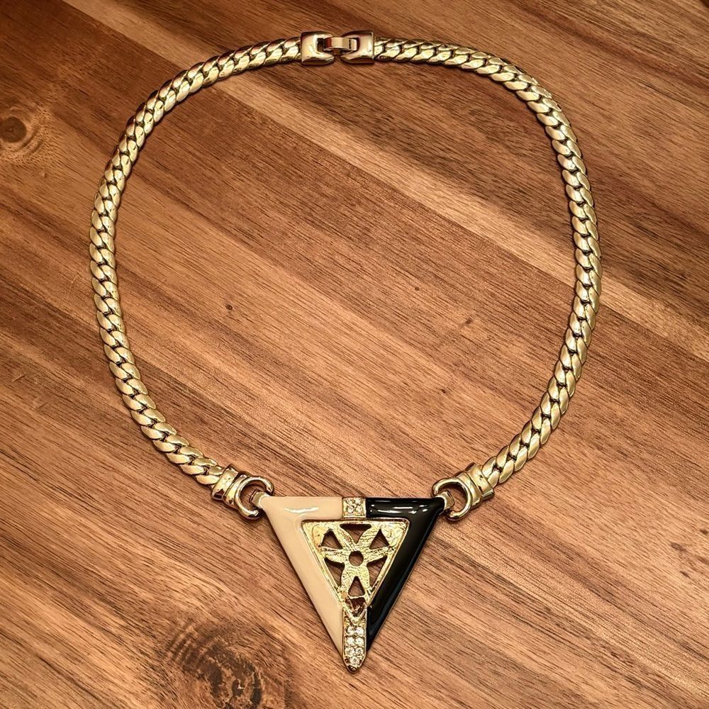Park Lane | Vintage Enamel Collar Necklace | 18” Length